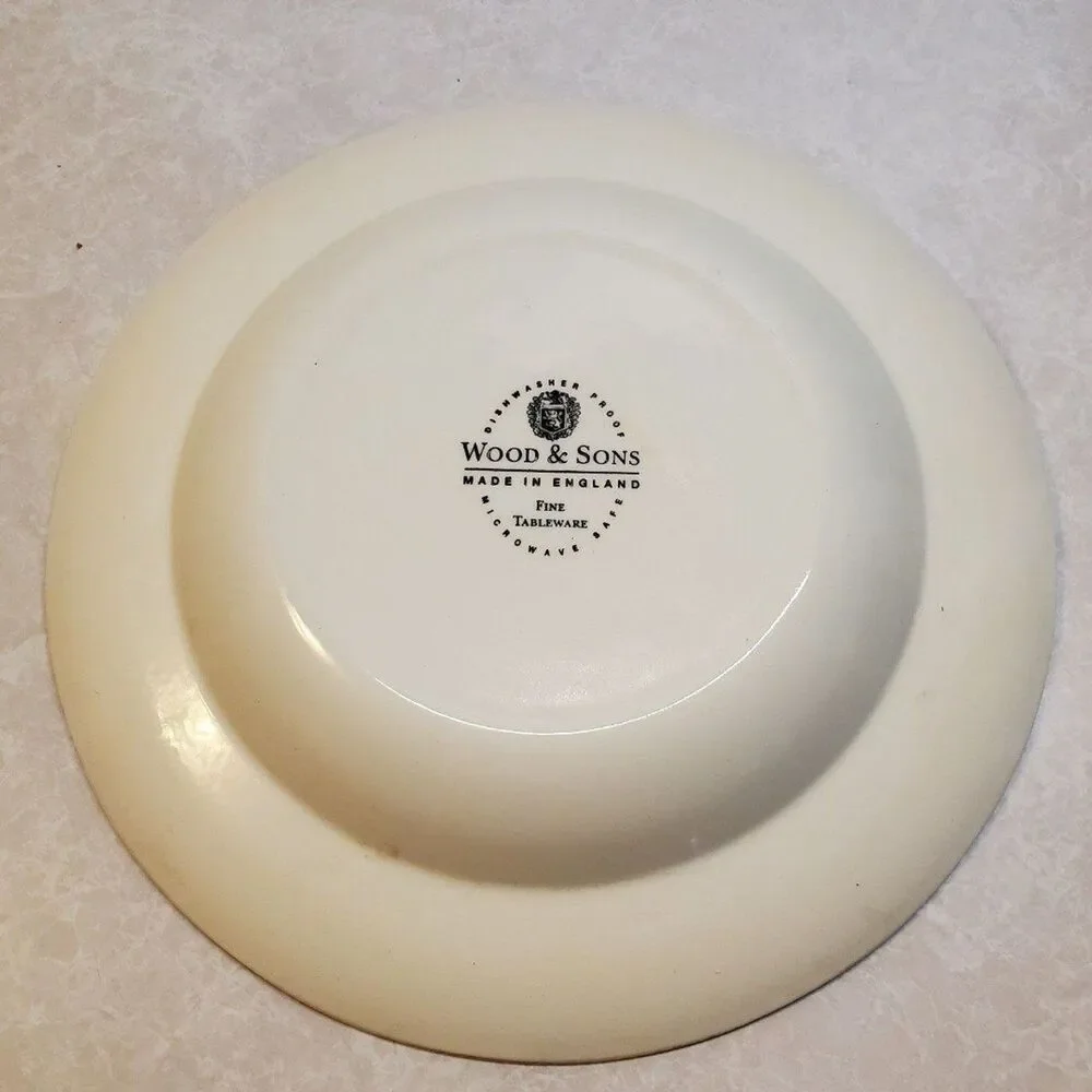 Wood & Sons Colonial Rose Pink Rim Soup Bowl 8